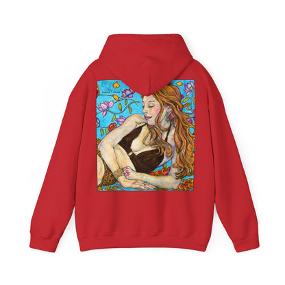 Unisex Heavy Blend™ Hooded Sweatshirt - Motiv: Front Ida, (Ausschnitt H 8,5 cm) & Rückseite Ida, H 42,5 cm