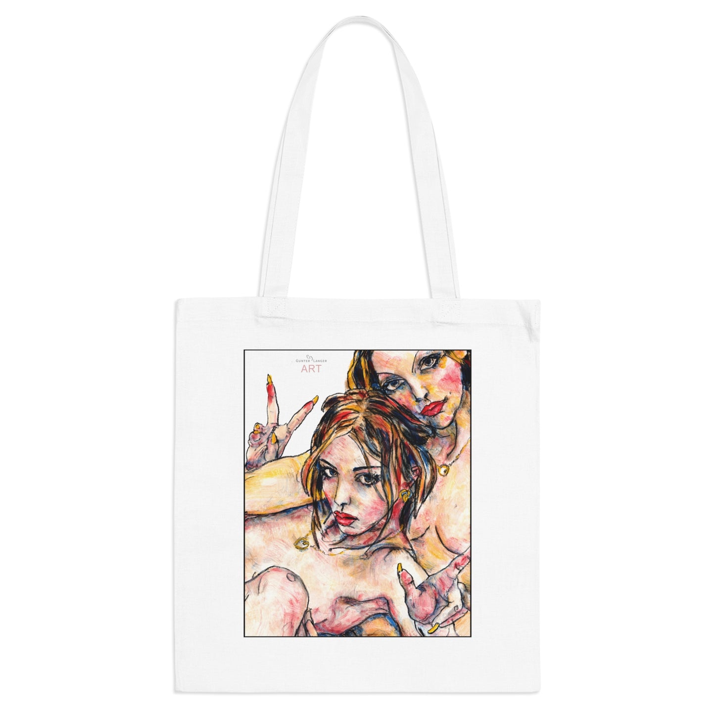 Tote Bag - Motiv: Camilla / Leni, einseitig bedruckt, H 30,5 cm