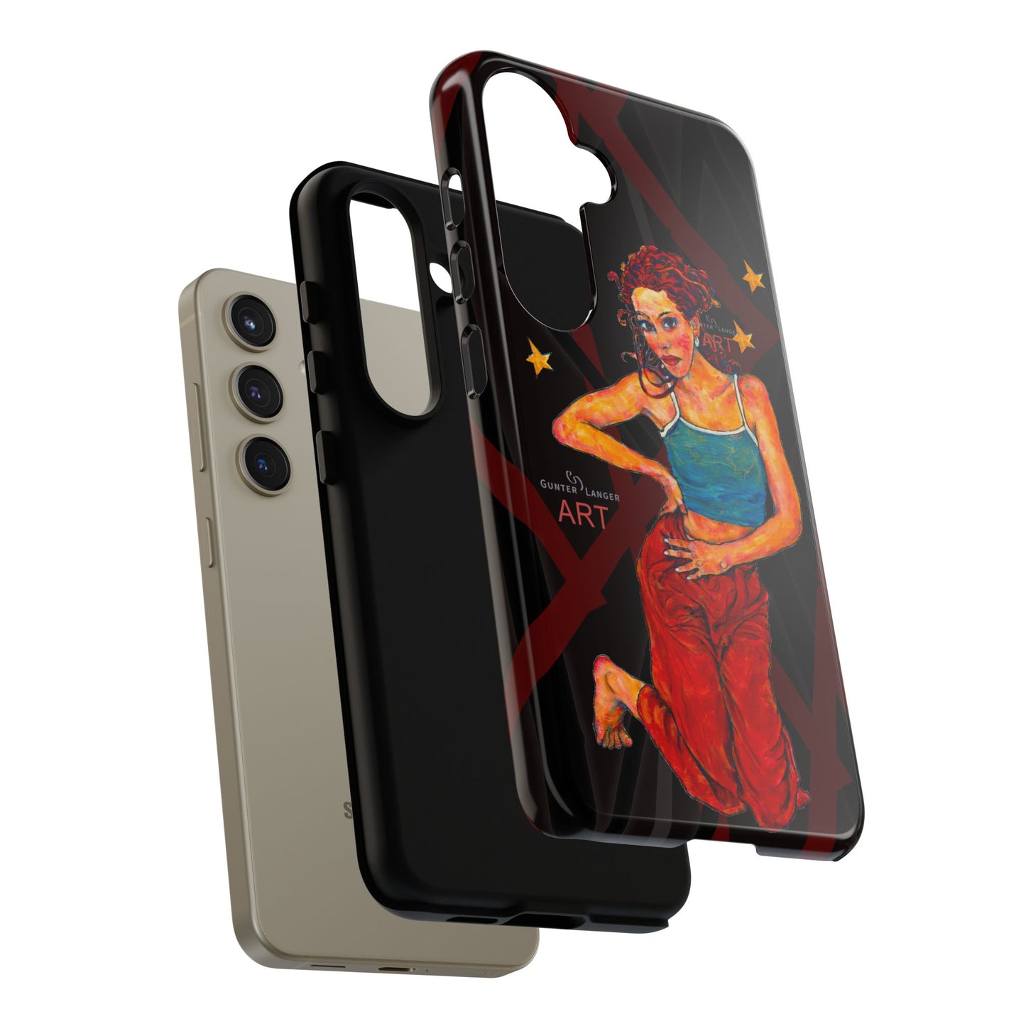 Tough Cases - Google Pixel - Samsung Galaxy - Motiv: Lea, Sternenhimmel, Mikado3