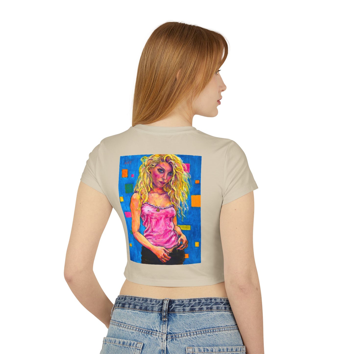 Women's Baby Tee - Motiv: Front Mascha, H36 cm & Rückseite Mascha, H 9,5 cm