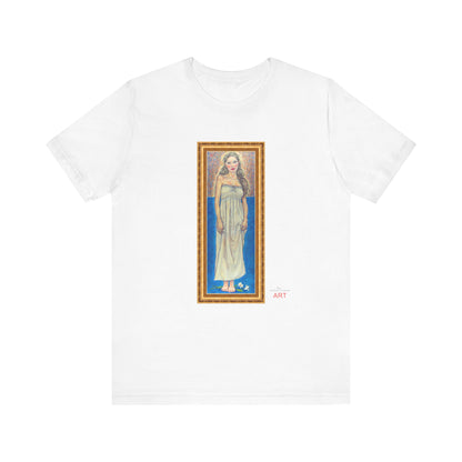 Unisex Jersey Short Sleeve Tee - Motiv: Front Marie, H 35,5 cm Goldrahmen