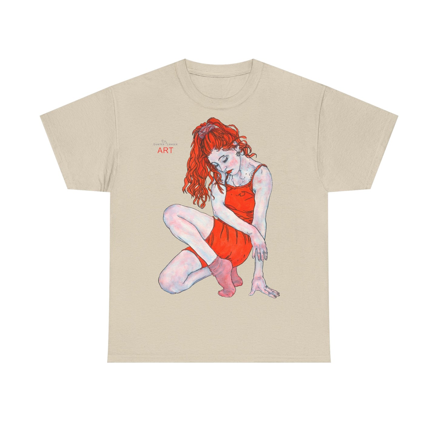 Unisex Heavy Cotton Tee - Motiv: Front Julia,  H 47 cm