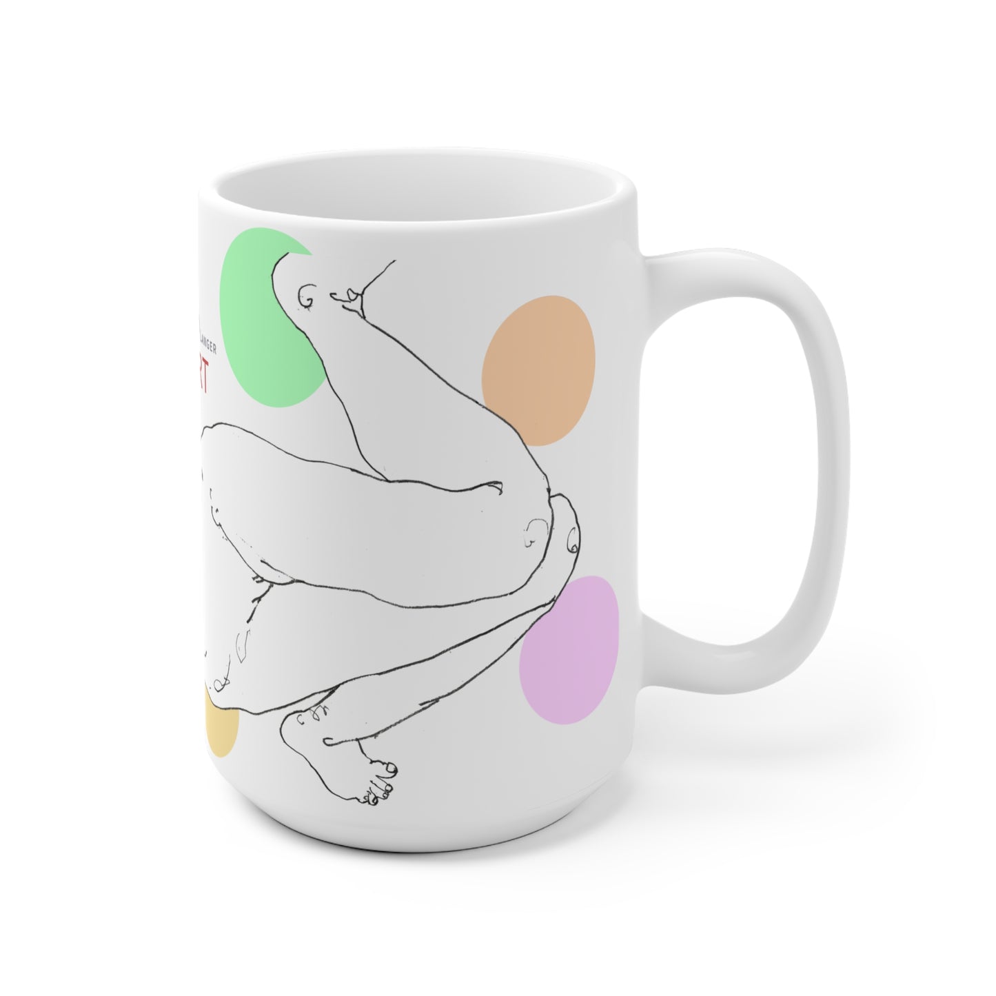 Ceramic Mug (EU) - Motiv: Leonie weiß, Farbkreise