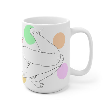 Ceramic Mug (EU) - Motiv: Leonie weiß, Farbkreise