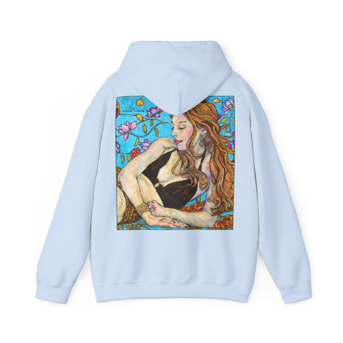 Unisex Heavy Blend™ Hooded Sweatshirt - Motiv: Front Ida, (Ausschnitt H 8,5 cm) & Rückseite Ida, H 42,5 cm