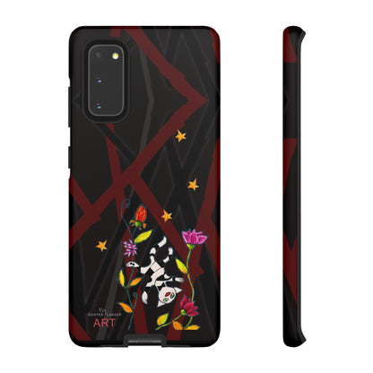 Tough Cases - Google Pixel - Samsung Galaxy - Motiv: Katze schwebt und Ranken, H 7,73 cm, Mikado3