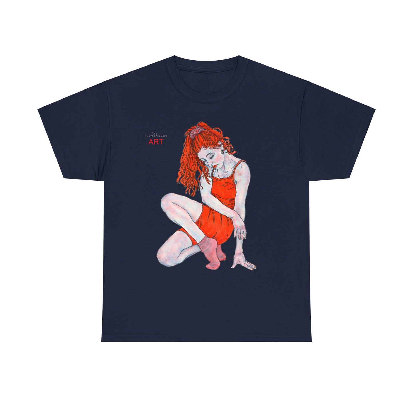 Unisex Heavy Cotton Tee - Motiv: Front Julia, H 41 cm