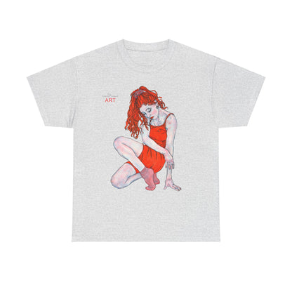 Unisex Heavy Cotton Tee - Motiv: Front Julia, H 41 cm