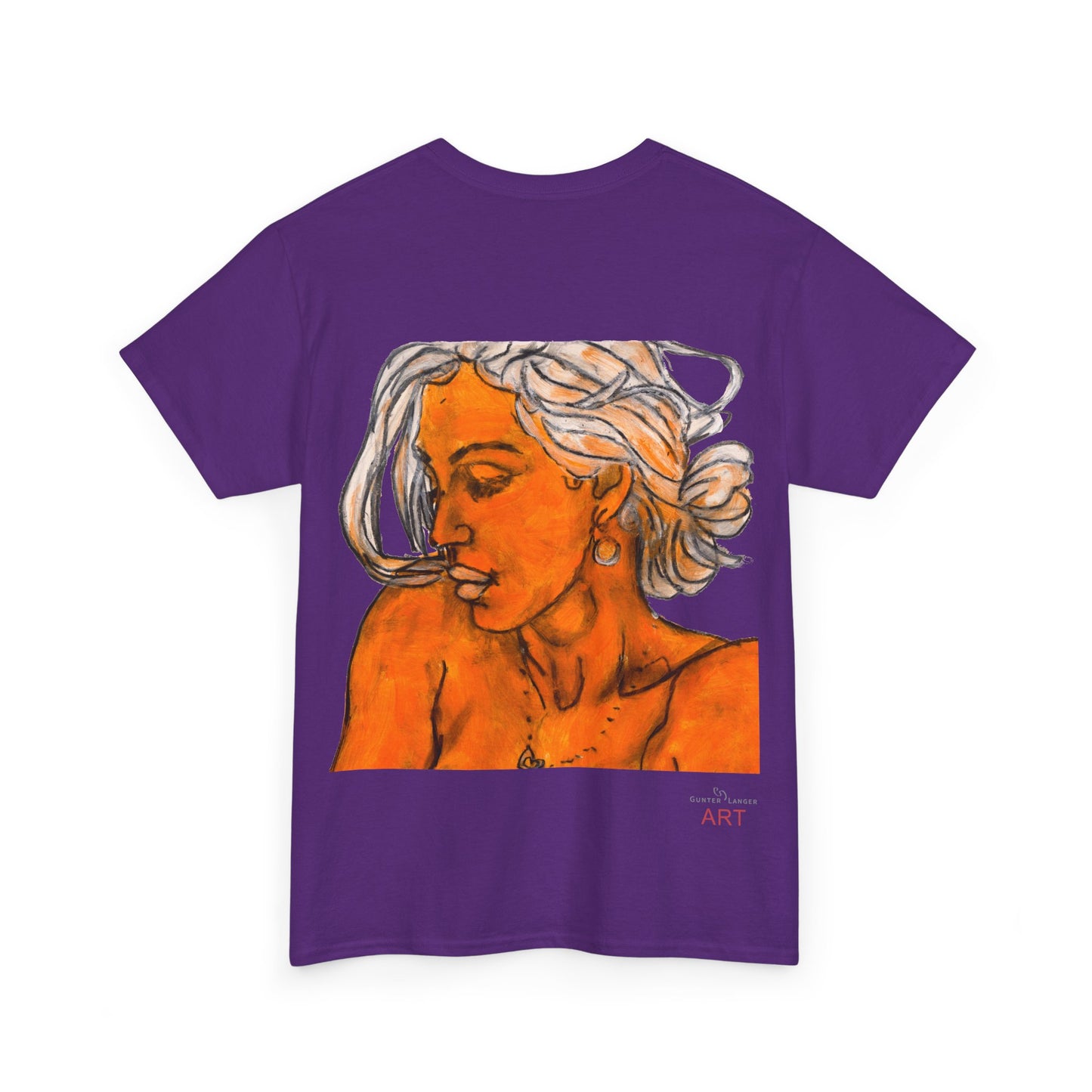 Unisex Heavy Cotton Tee - Motiv: Rückseite Amara, H 39 cm