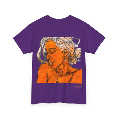 Unisex Heavy Cotton Tee - Motiv: Rückseite Amara, H 39 cm