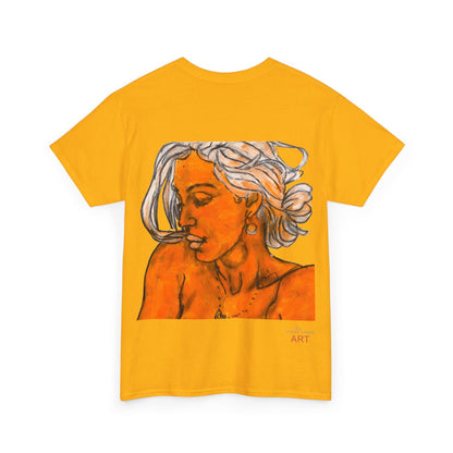 Unisex Heavy Cotton Tee - Motiv: Rückseite Amara, H 39 cm