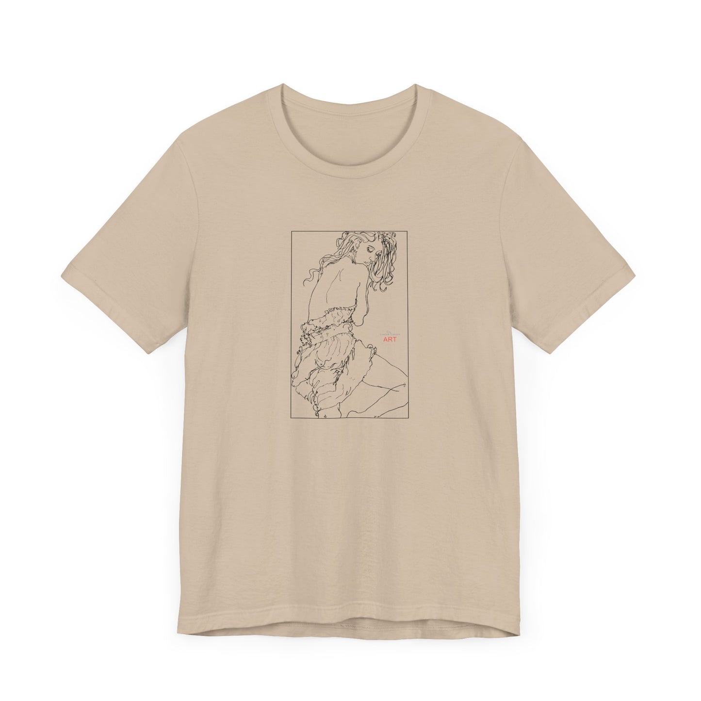 Unisex Jersey Short Sleeve Tee - Motiv: Front Giselle, im Kasten H 25 cm
