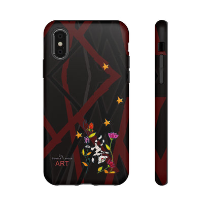 Tough Cases - Motiv: Katze schwebt und Ranken, H 5,26 cm, Mikado3