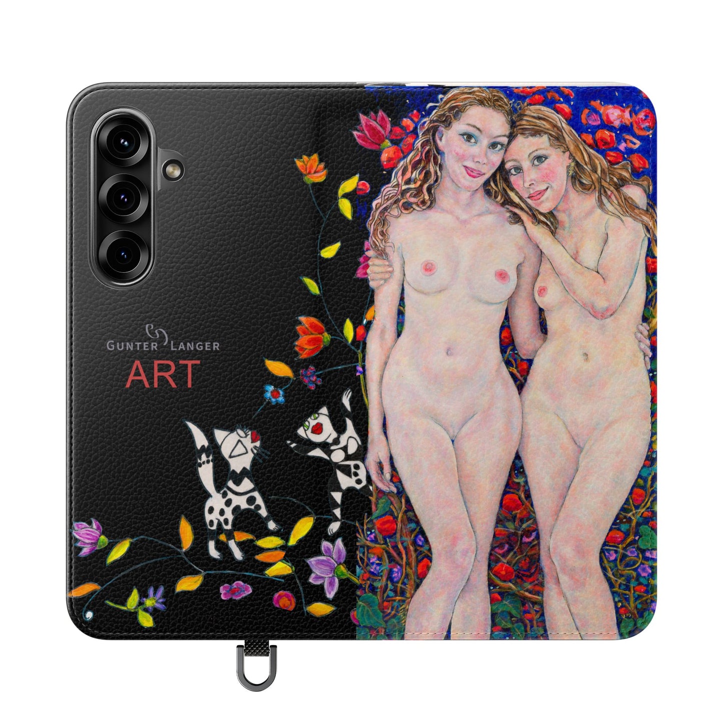 Flip Cases - Motiv: Waldnymphen, Schwarz, Seifenblasen