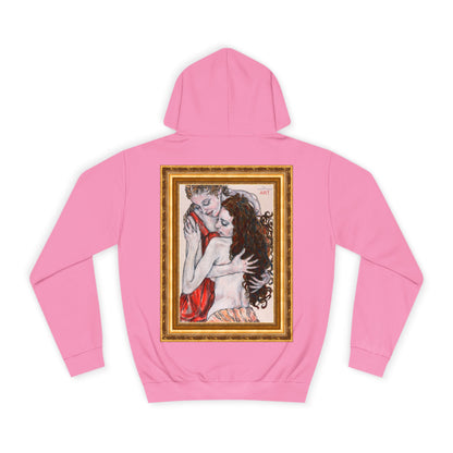 Unisex College Hoodie - Motiv: Rückseite Bei dir (gerahmt), H 49 cm