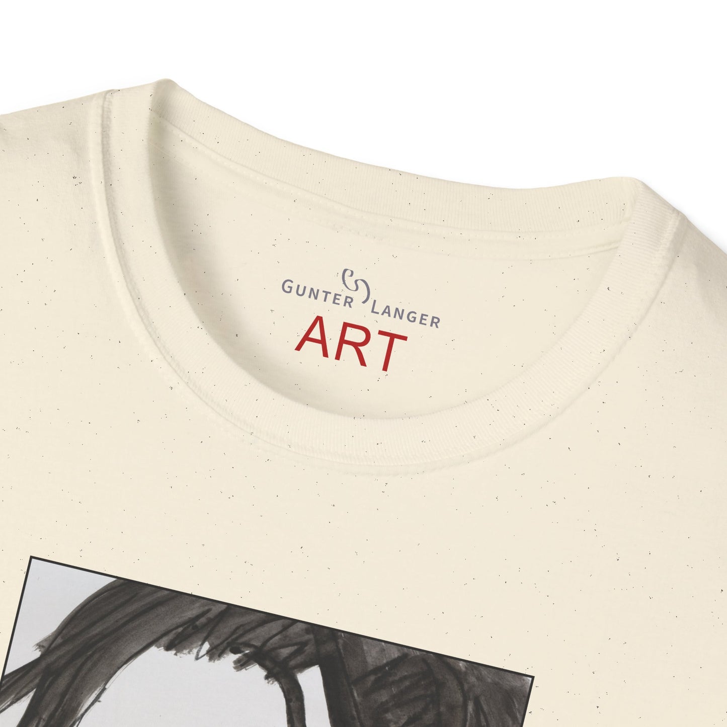 Unisex Softstyle T-Shirt - Motiv: Front & Rückseite Edda, 28,5 cm, Neck Label