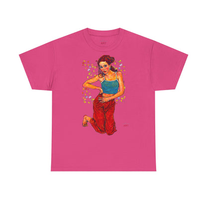 Unisex Heavy Cotton Tee - Motiv: Motiv Lea, Ranken, 49cm, Neck Label
