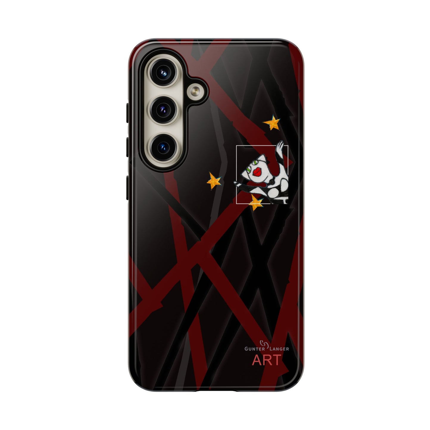 Tough Cases - Google Pixel - Samsung Galaxy - Motiv:  "Miau" klein H 8 cm, Sternenhimmel, Mikado3