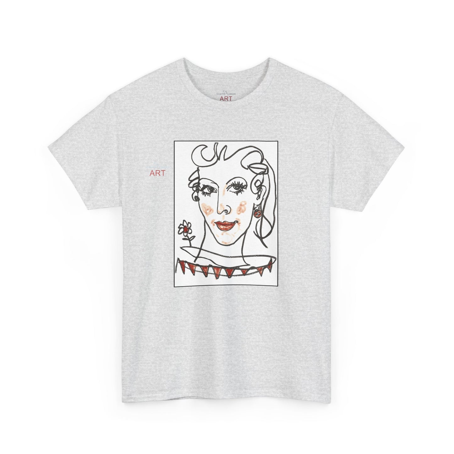 Unisex Heavy Cotton Tee - Motiv:  Front Lina, Neck Label
