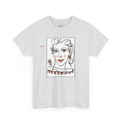 Unisex Heavy Cotton Tee - Motiv:  Front Lina, Neck Label