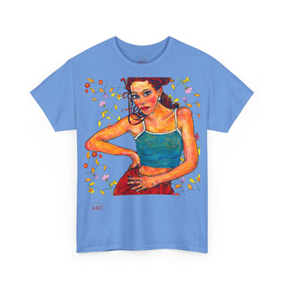 Unisex Heavy Cotton Tee - Motiv: Lea A02, Ranken, 40,45 cm, Neck Label