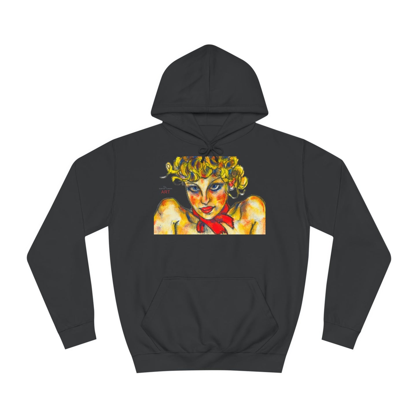 Unisex College Hoodie - Motiv: Frontseite Ina, frei, H 23,5 cm