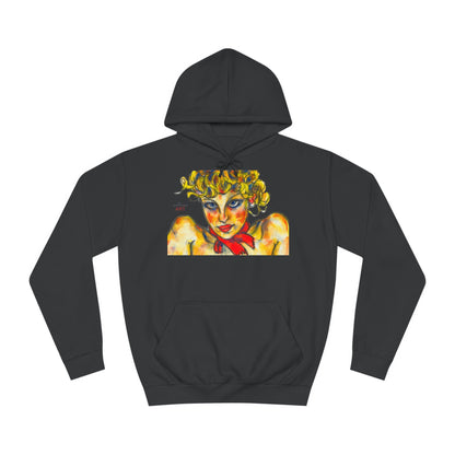 Unisex College Hoodie - Motiv: Frontseite Ina, frei, H 23,5 cm