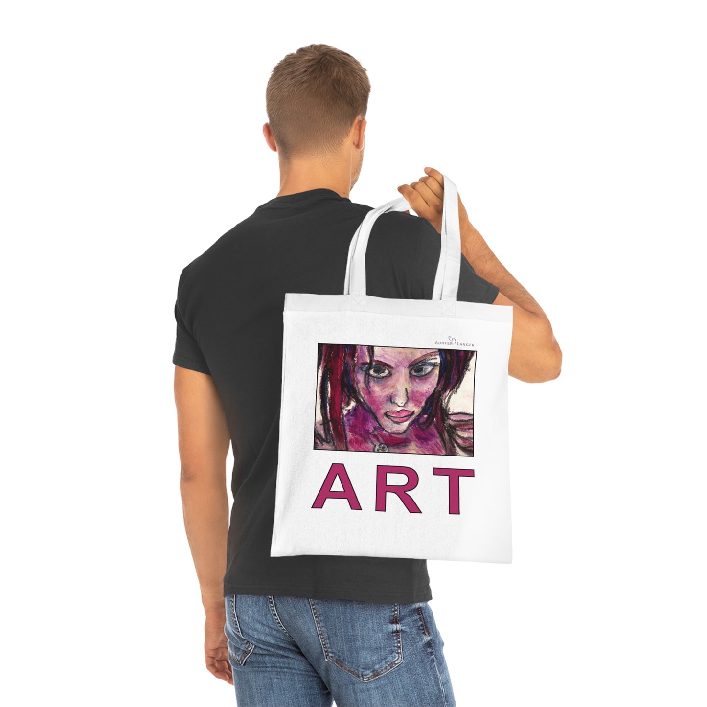 Cotton Tote - Motiv: Lola ART, einseitig bedruckt, H 17,5 cm