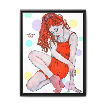 Matte Canvas, Framed (Multi-color) - Motiv:  Julia, Farbkreise, Format klein H 30,5 bis 76,2 cm