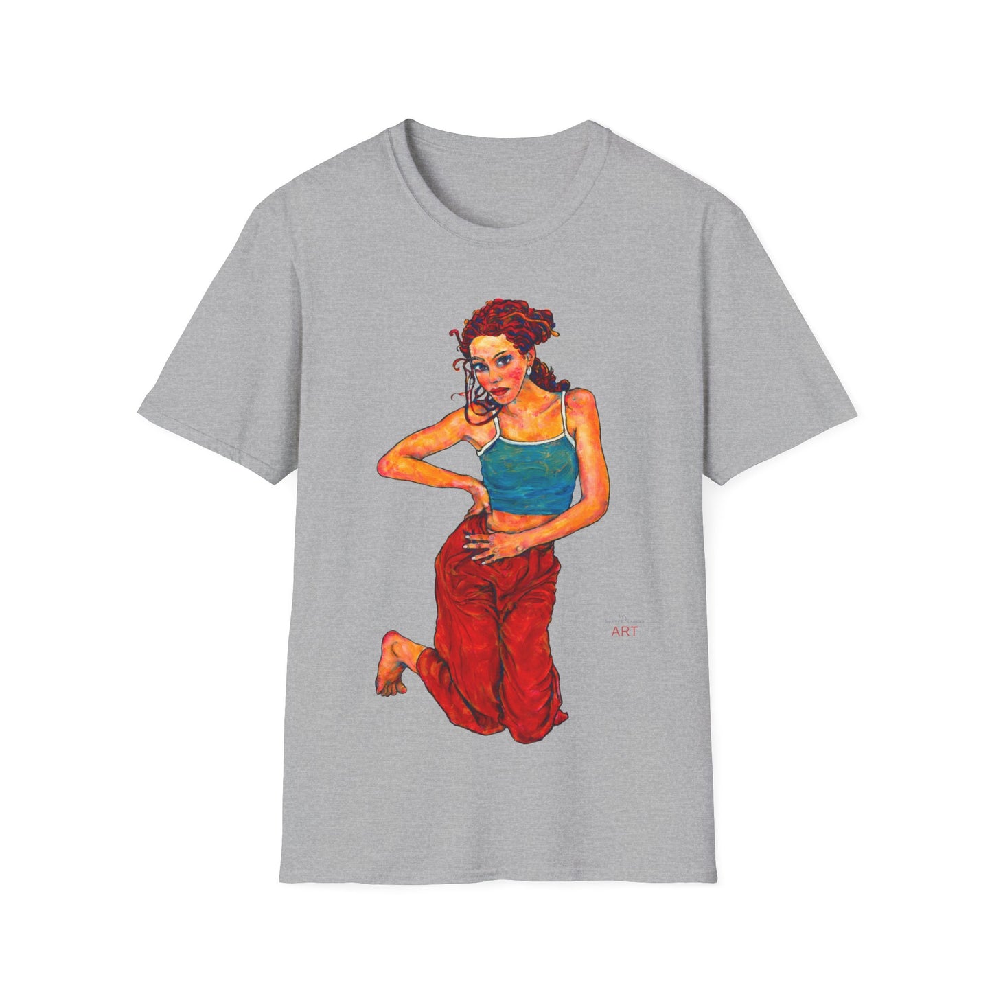 Unisex Softstyle T-Shirt - Motiv: Front Lea, H 45,2 cm