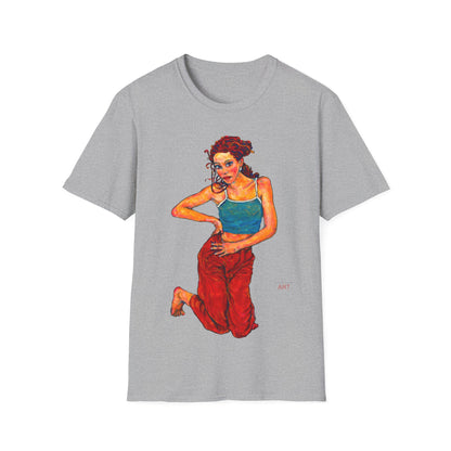 Unisex Softstyle T-Shirt - Motiv: Front Lea, H 45,2 cm