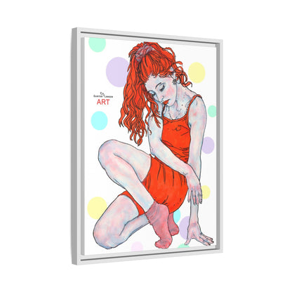 Matte Canvas, Framed (Multi-color) - Motiv:  Julia, Farbkreise, Format klein H 30,5 bis 76,2 cm