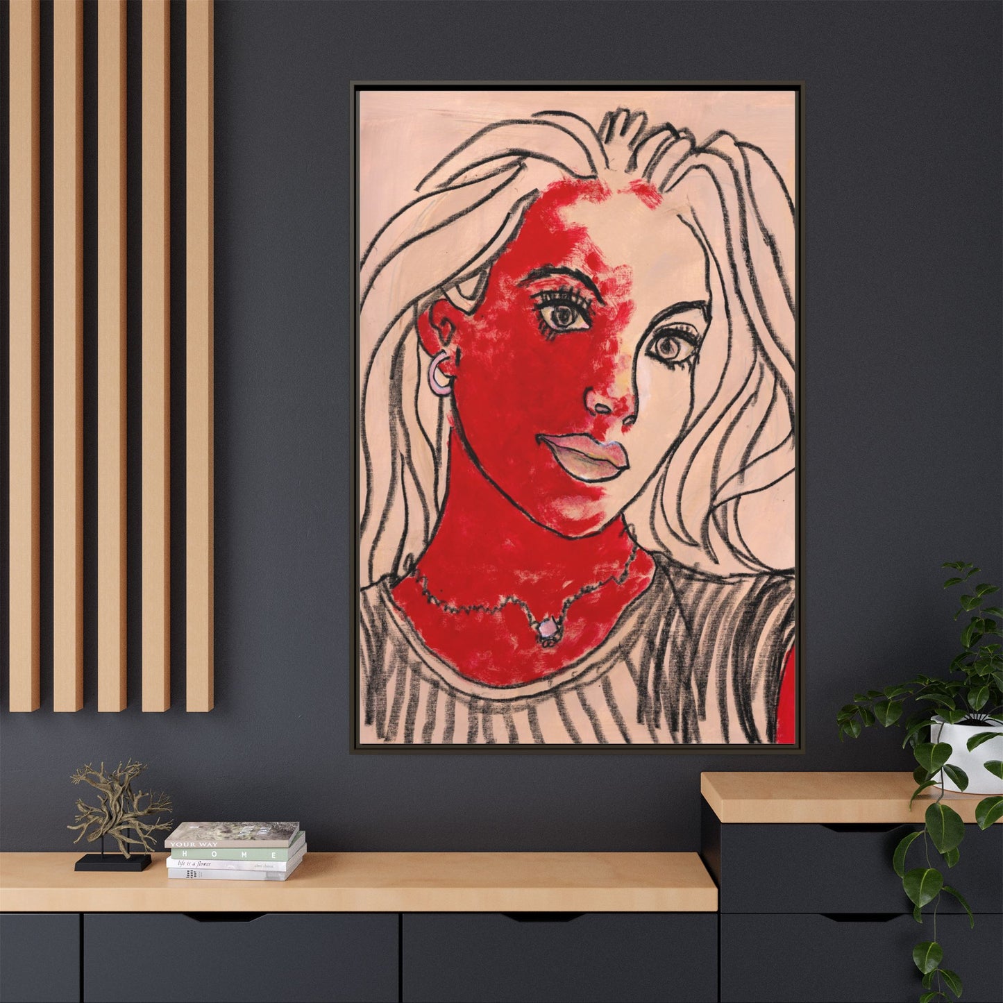 Matte Canvas, Framed (Multi-color) - Motiv: Christina, H 91,4 cm bis 152,4 cm
