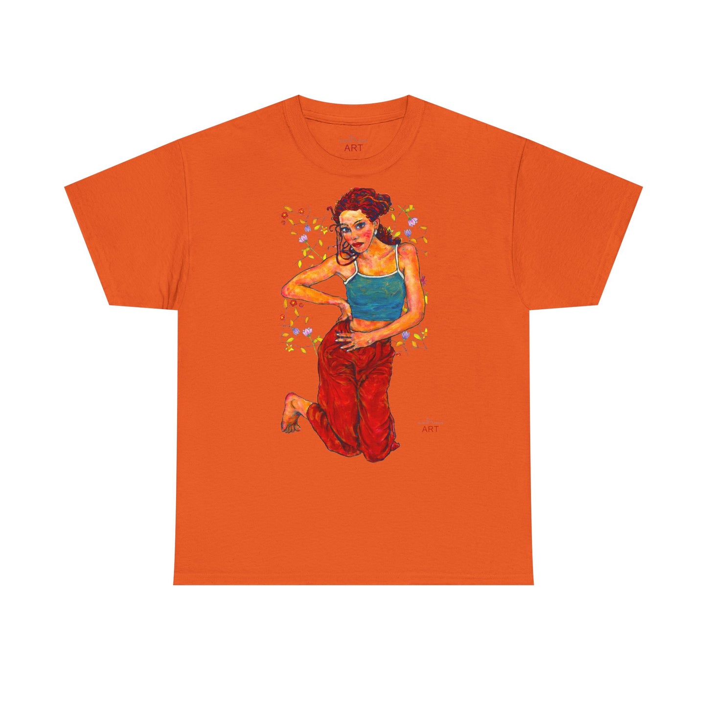 Unisex Heavy Cotton Tee - Motiv: Motiv Lea, Ranken, 49cm, Neck Label