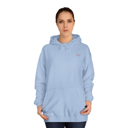 Unisex College Hoodie - Motiv: Front Logo, Rückseite, Bei dir
