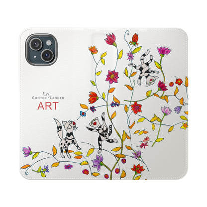 Flip Cases - Motiv: Drei Karierte Katzen auf weiß