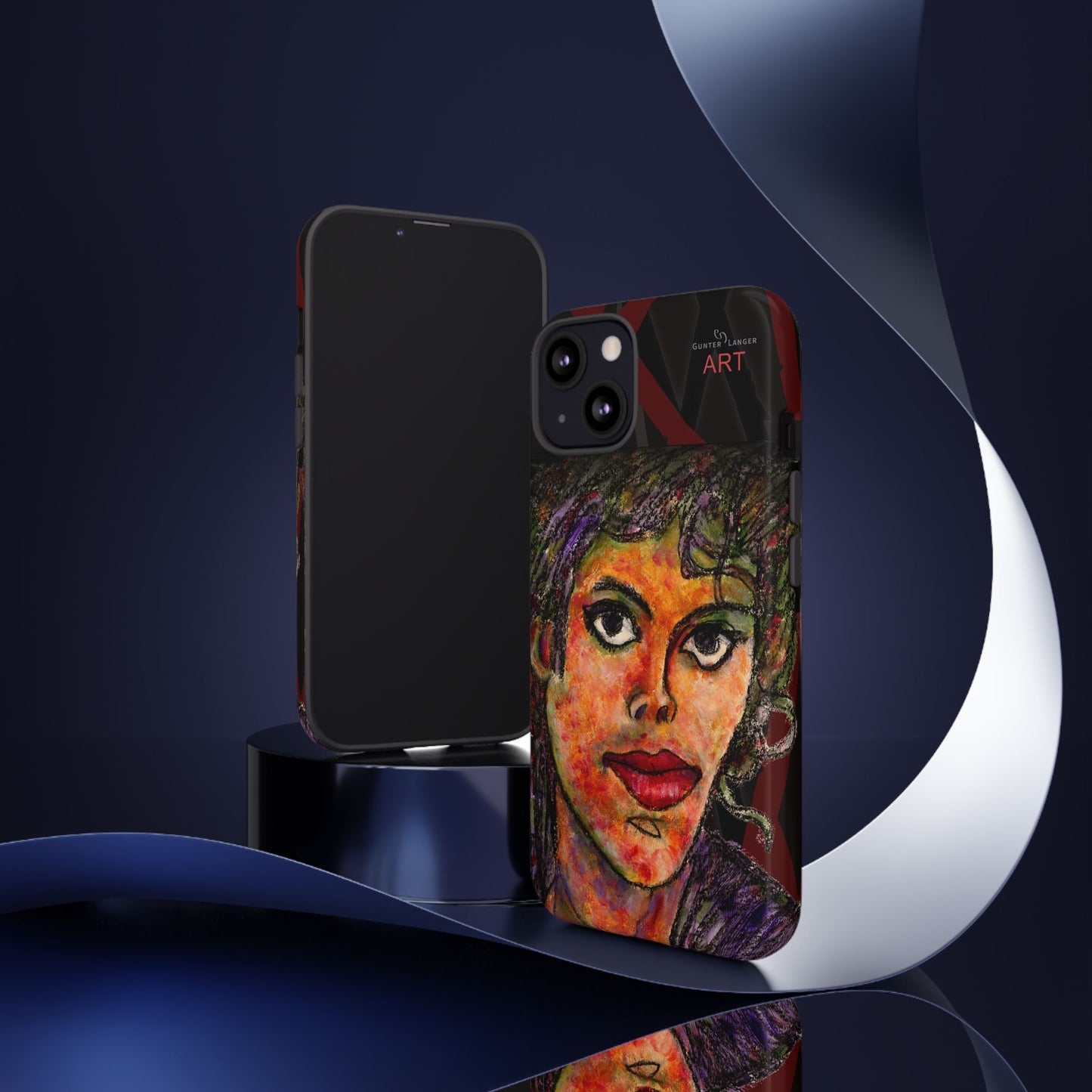 Tough Cases - iPhone - Motiv: MJ, Schwarz