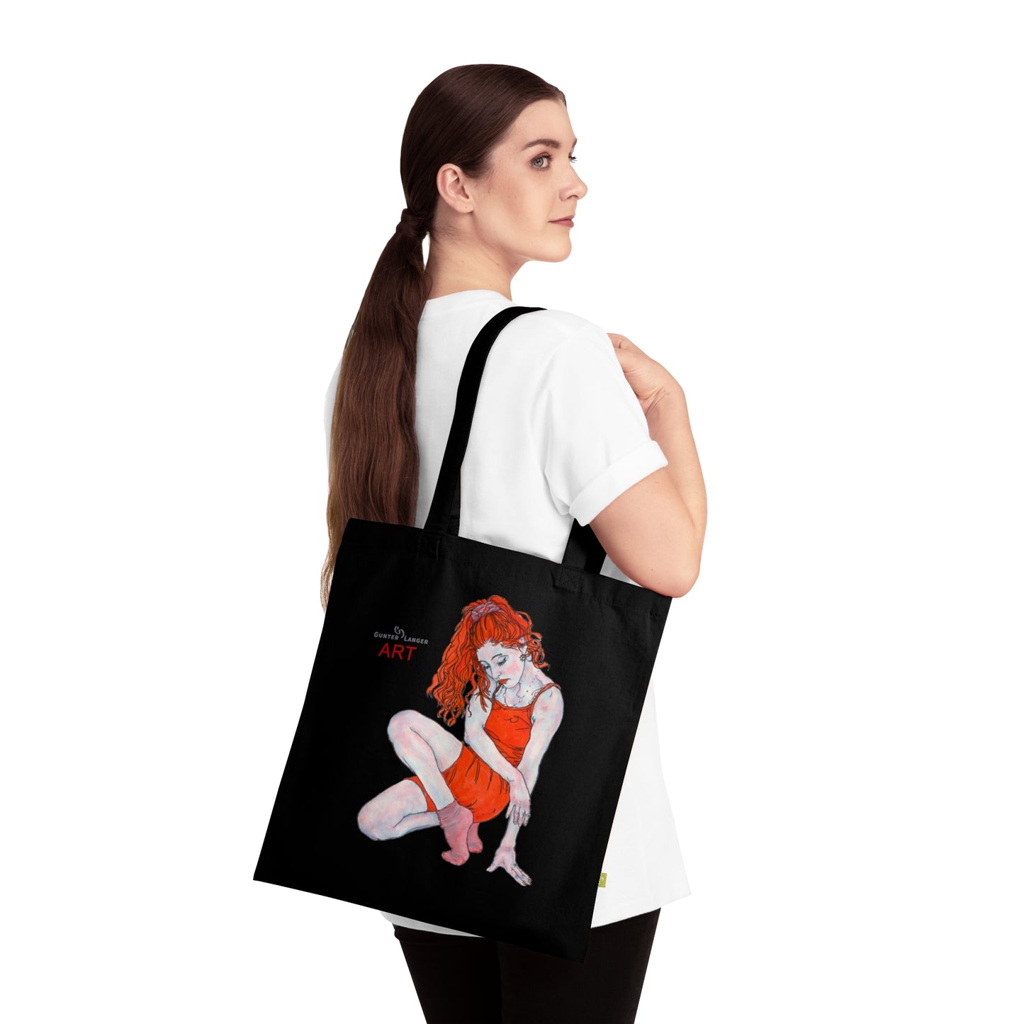 Organic Cotton Tote Bag - Motiv: Julia, einseitig beruckt, H 30 cm