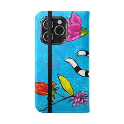 Flip Cases - Motiv: Gescheckte Katze schwebt