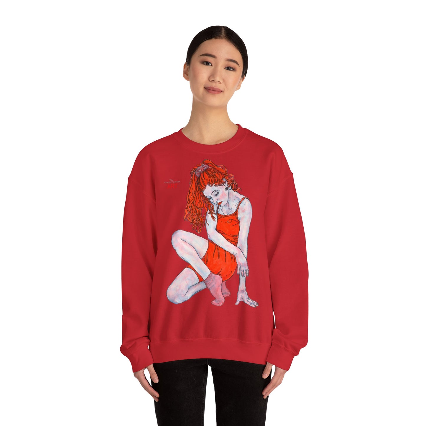 Unisex Heavy Blend™ Crewneck Sweatshirt - Motiv: Front Julia & Rückseite Julia