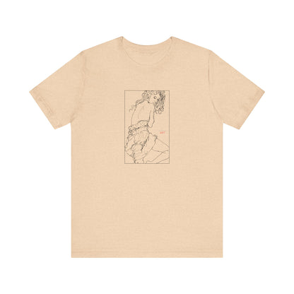 Unisex Jersey Short Sleeve Tee - Motiv: Front Giselle, im Kasten H 25 cm