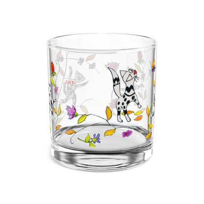 Rocks Glass, 10oz - Motiv: 5 Katzen