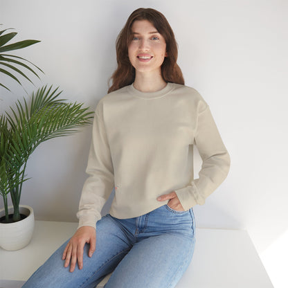 Unisex Heavy Blend™ Crewneck Sweatshirt - Motiv: Front Bei dir (Ausschnitt) & Rückseite Bei dir H 43 cm