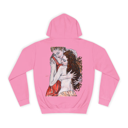 Unisex College Hoodie - Motiv: Front Bei dir & Rückseite Bei dir