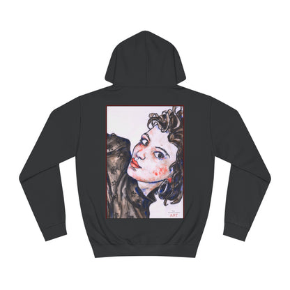 Unisex College Hoodie - Motiv: Front Annette (Ausschnitt) & Rückseite Annette