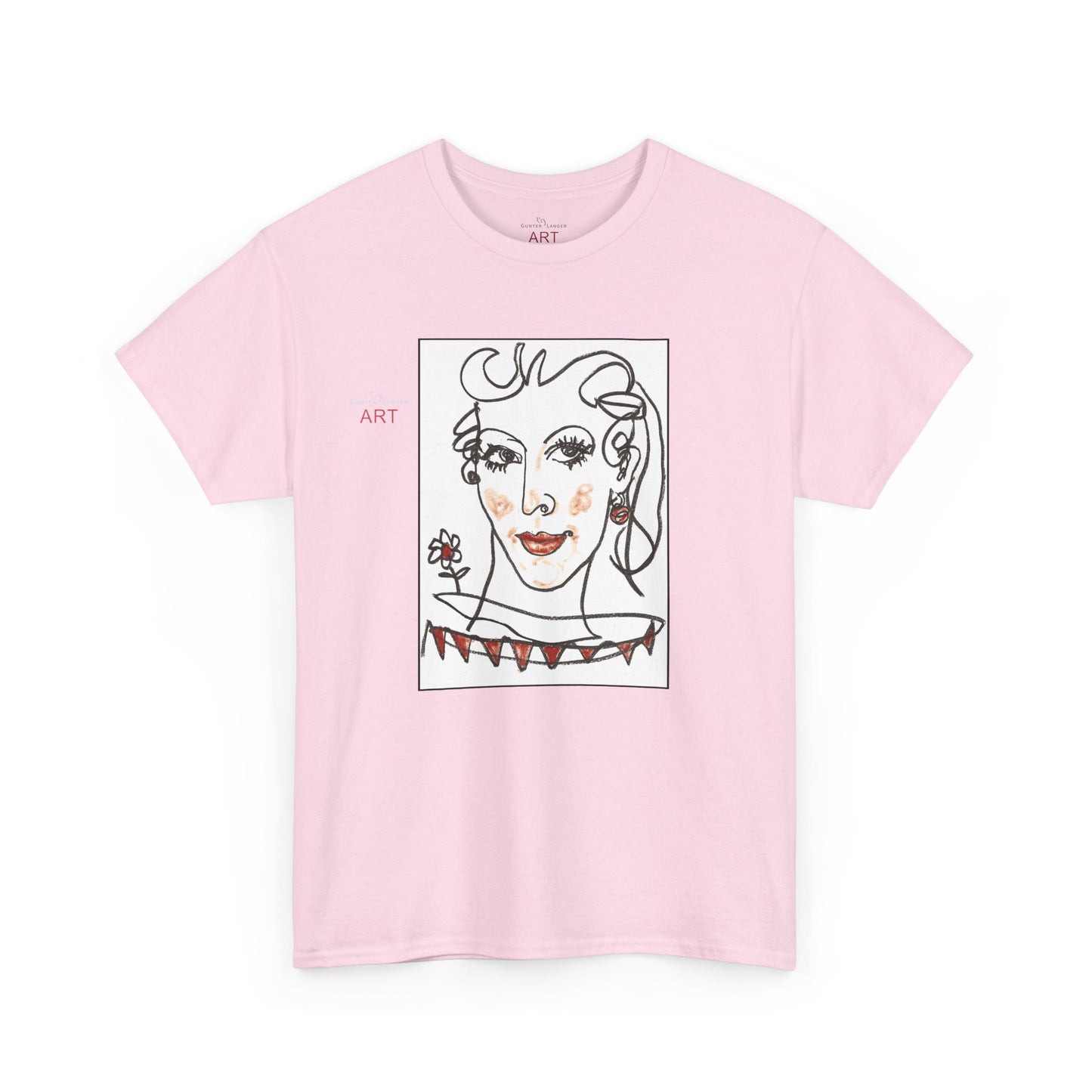 Unisex Heavy Cotton Tee - Motiv:  Front Lina, Neck Label