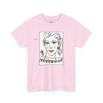 Unisex Heavy Cotton Tee - Motiv:  Front Lina, Neck Label