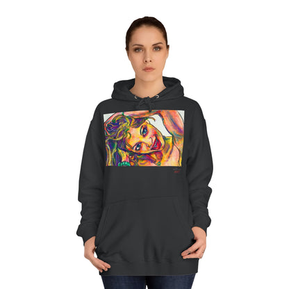 Unisex College Hoodie - Motiv: Frontseite Emma, H24 cm & Rückseite Emma, H28 cm