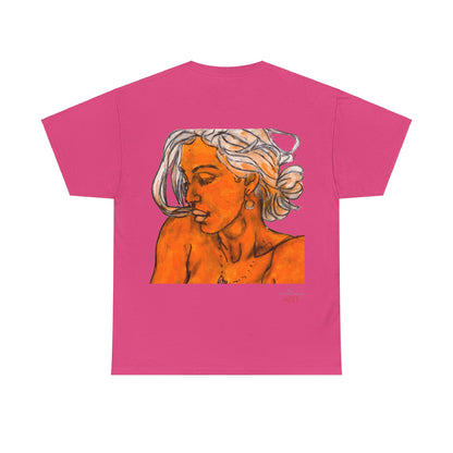 Unisex Heavy Cotton Tee - Motiv: Rückseite Amara, H 39 cm