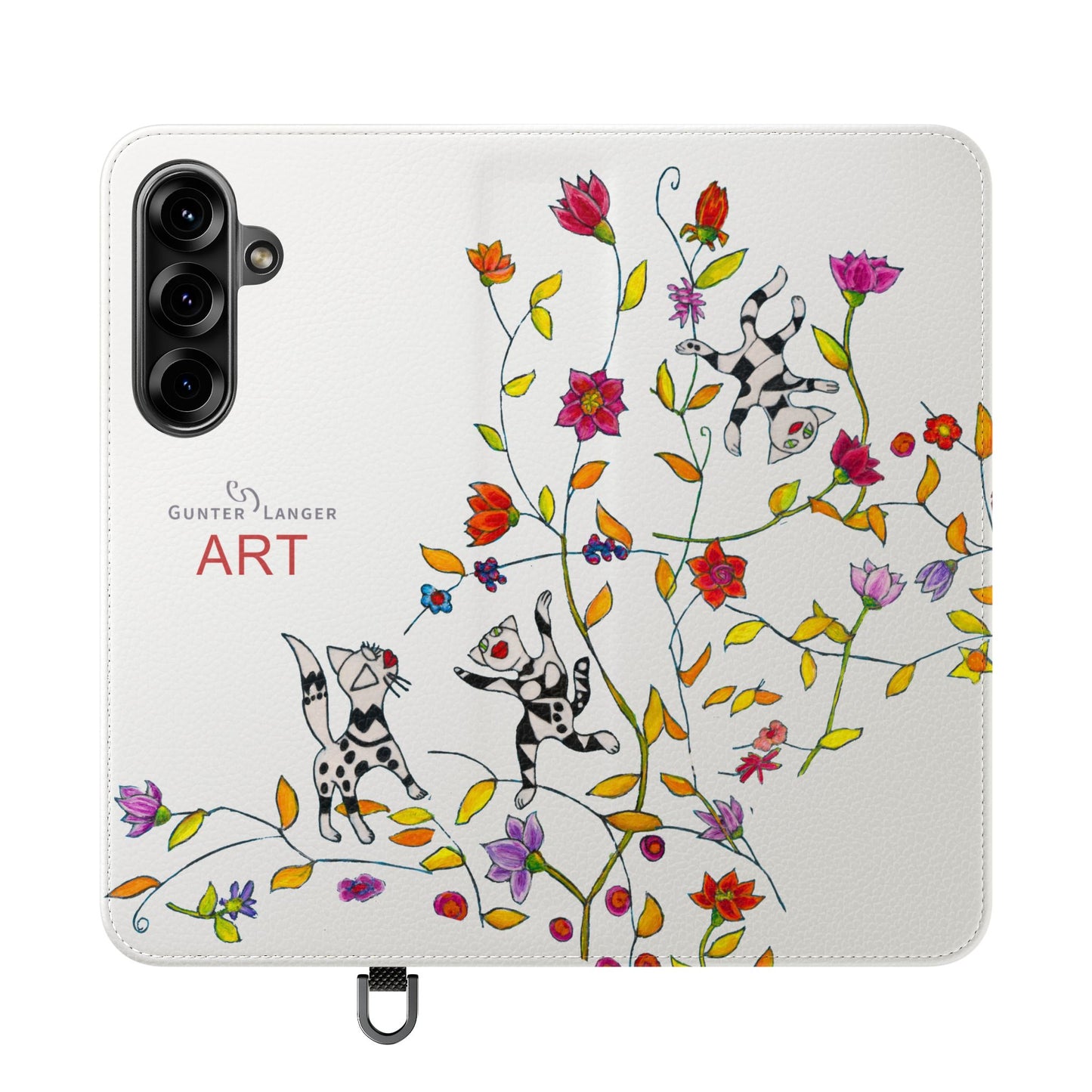 Flip Cases - Motiv: Drei Karierte Katzen auf weiß